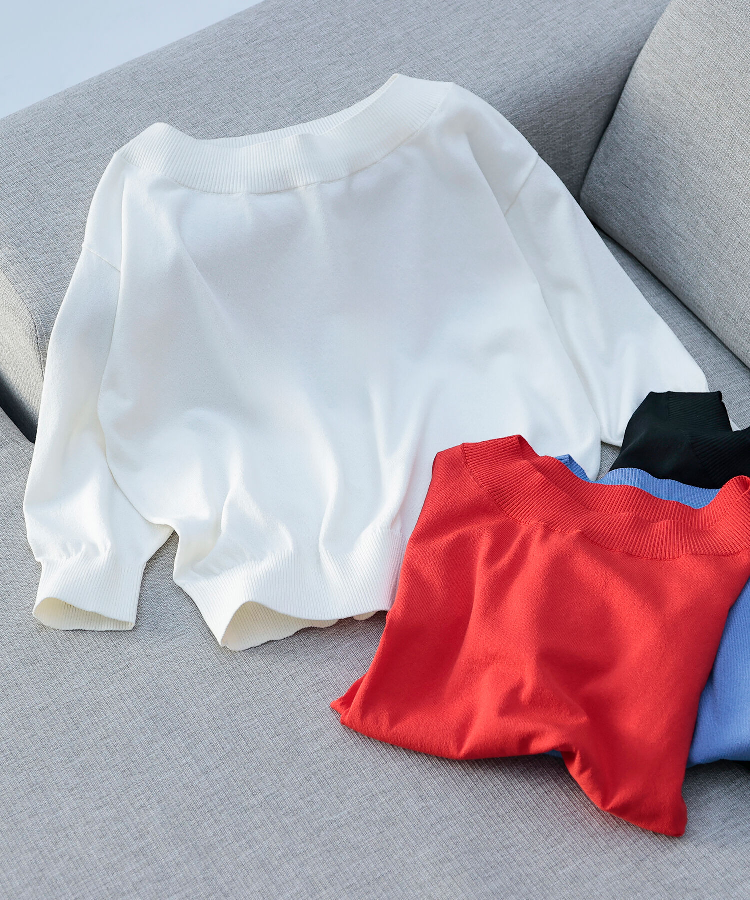  「〈ちょうど、いい服〉しれっと、できすぎニット」|ニット・セーター|オフホワイト1