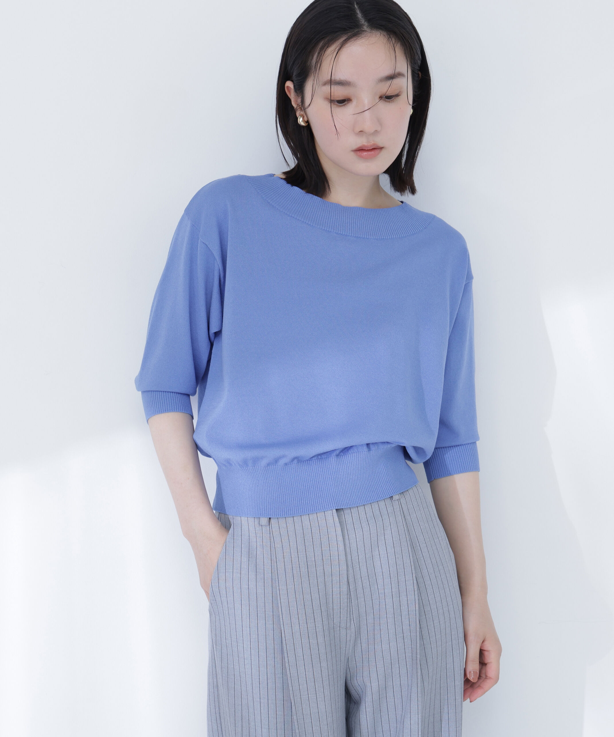  「〈ちょうど、いい服〉しれっと、できすぎニット」|ニット・セーター|ブルー