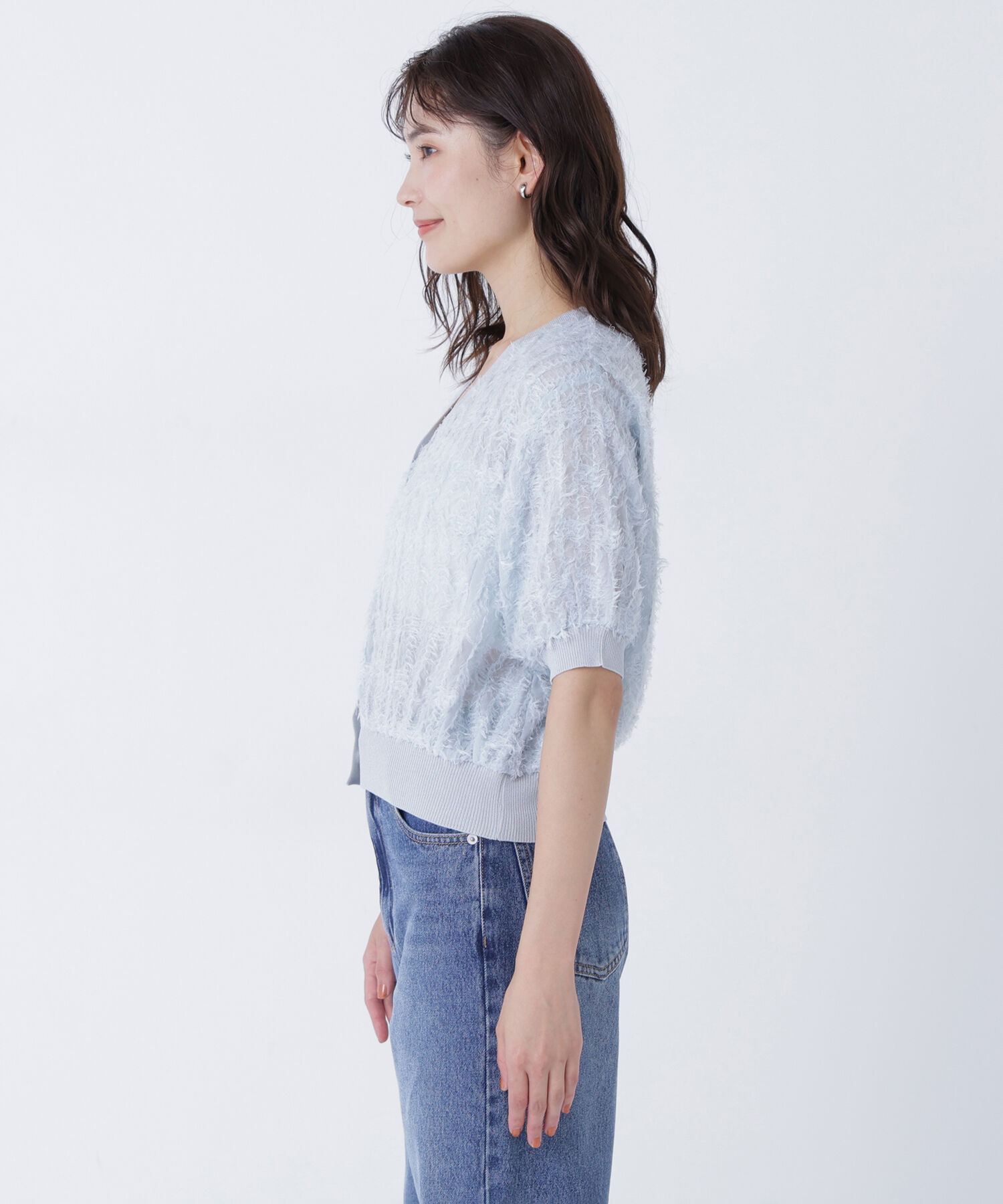  「チュール刺繍シアーカーディガン」|Tシャツ・カットソー|