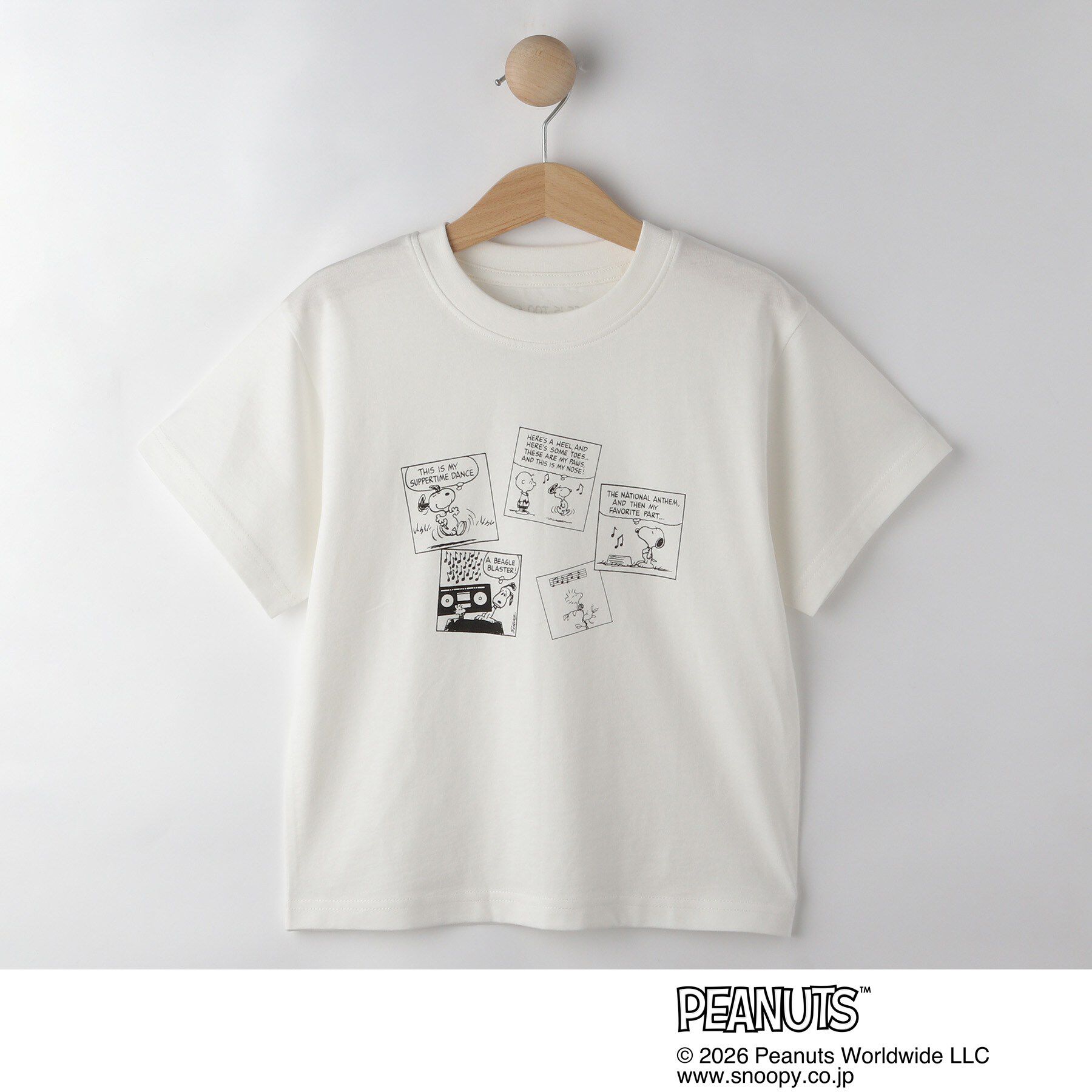 SHOO･LA･RUE「【PEANUTS／ひんやり／親子リンク】プリントTシャツ」|Tシャツ・カットソー|ホワイト(101)