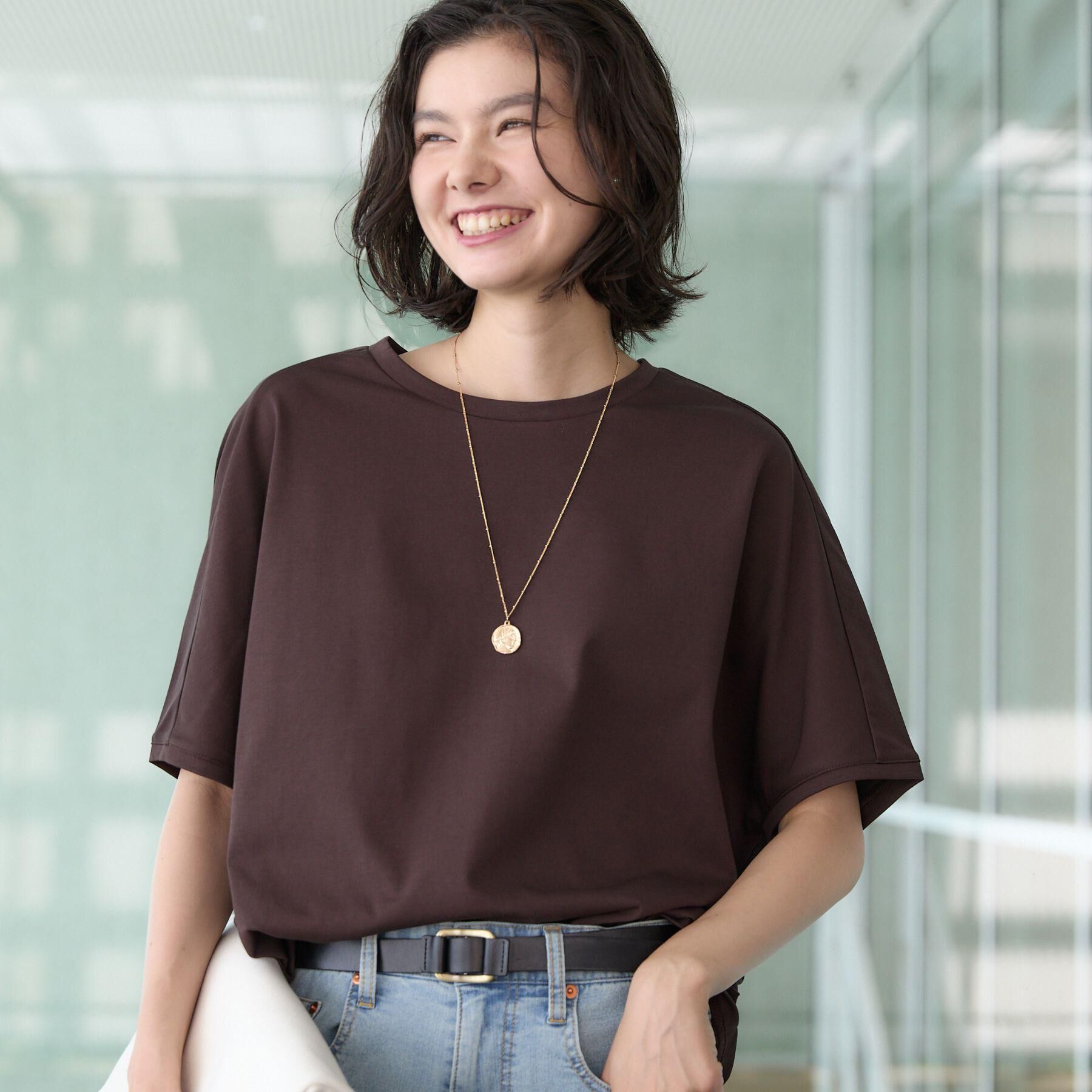Dessin「【汗シミ防止/UVカット】ドルマンスリーブ プルオーバー」|Tシャツ・カットソー|