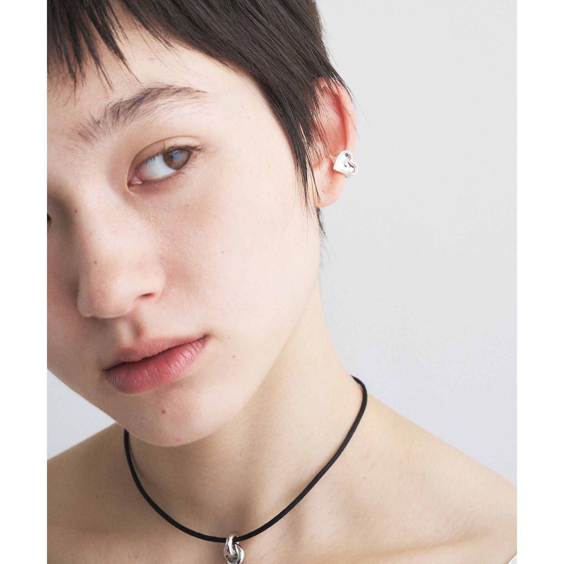 CODE A「soierie｜Locket heart earcuff」|イヤリング|