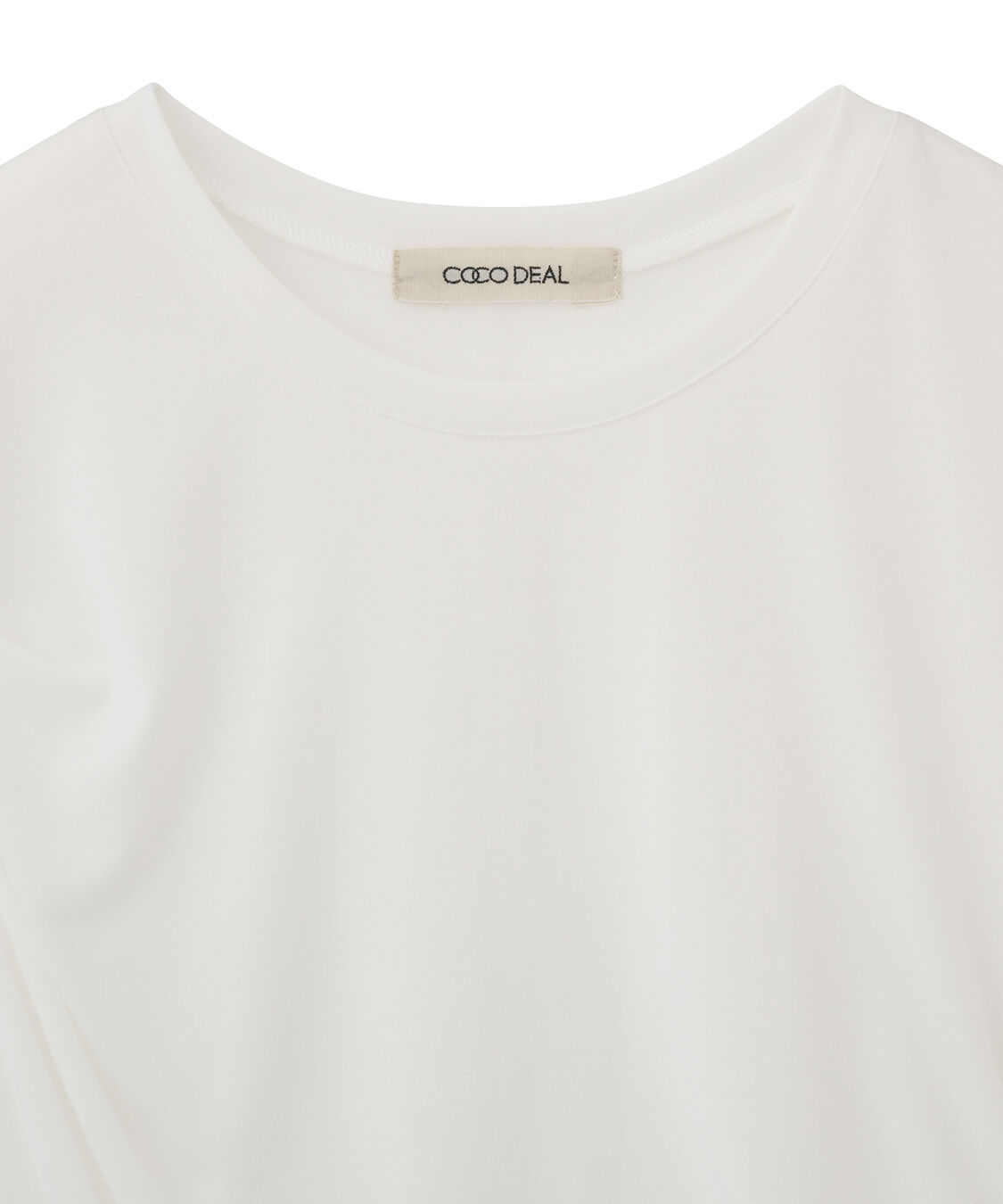 COCO DEAL「ギャザークルーネックＴシャツ」|Tシャツ・カットソー|