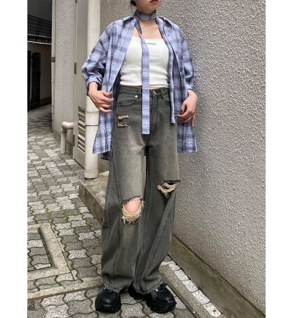 MURUA「カシュクール2WAYハーフシャツ」|シャツ・ブラウス|