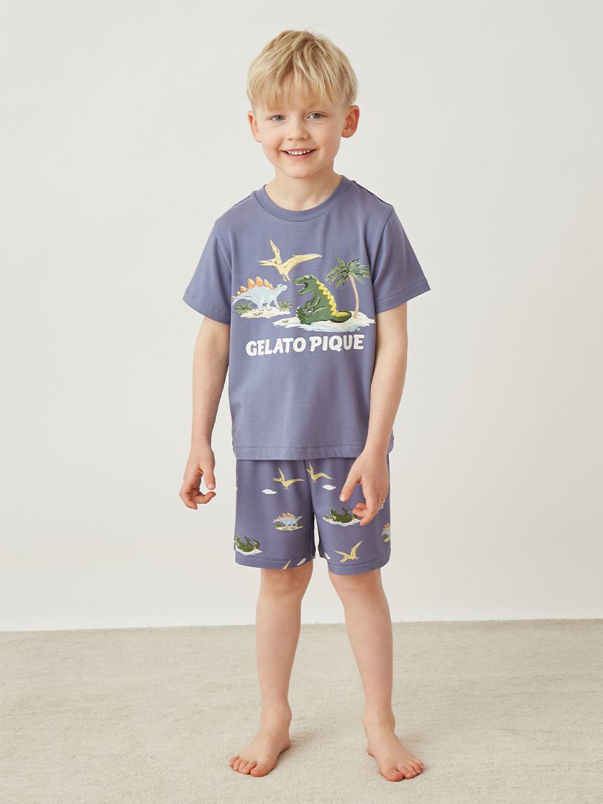 GELATO PIQUE KIDS & BABY「【KIDS】【接触冷感】スリーピングダイナソー柄ショートパンツ」|その他|