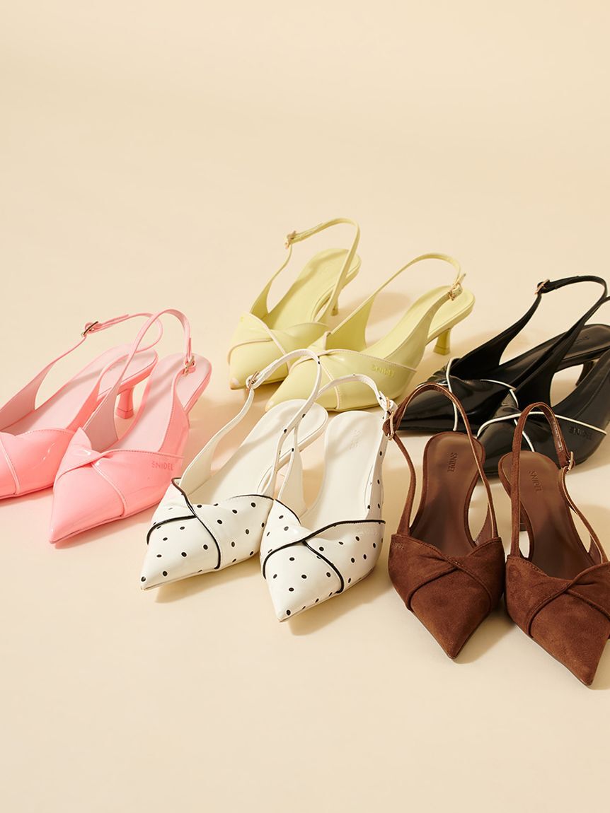 SNIDEL「ツイストリボンパンプス」|パンプス|