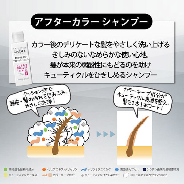  「スティーブンノル カラークチュール アフターカラー シャンプー&トリートメント」|シャンプー|
