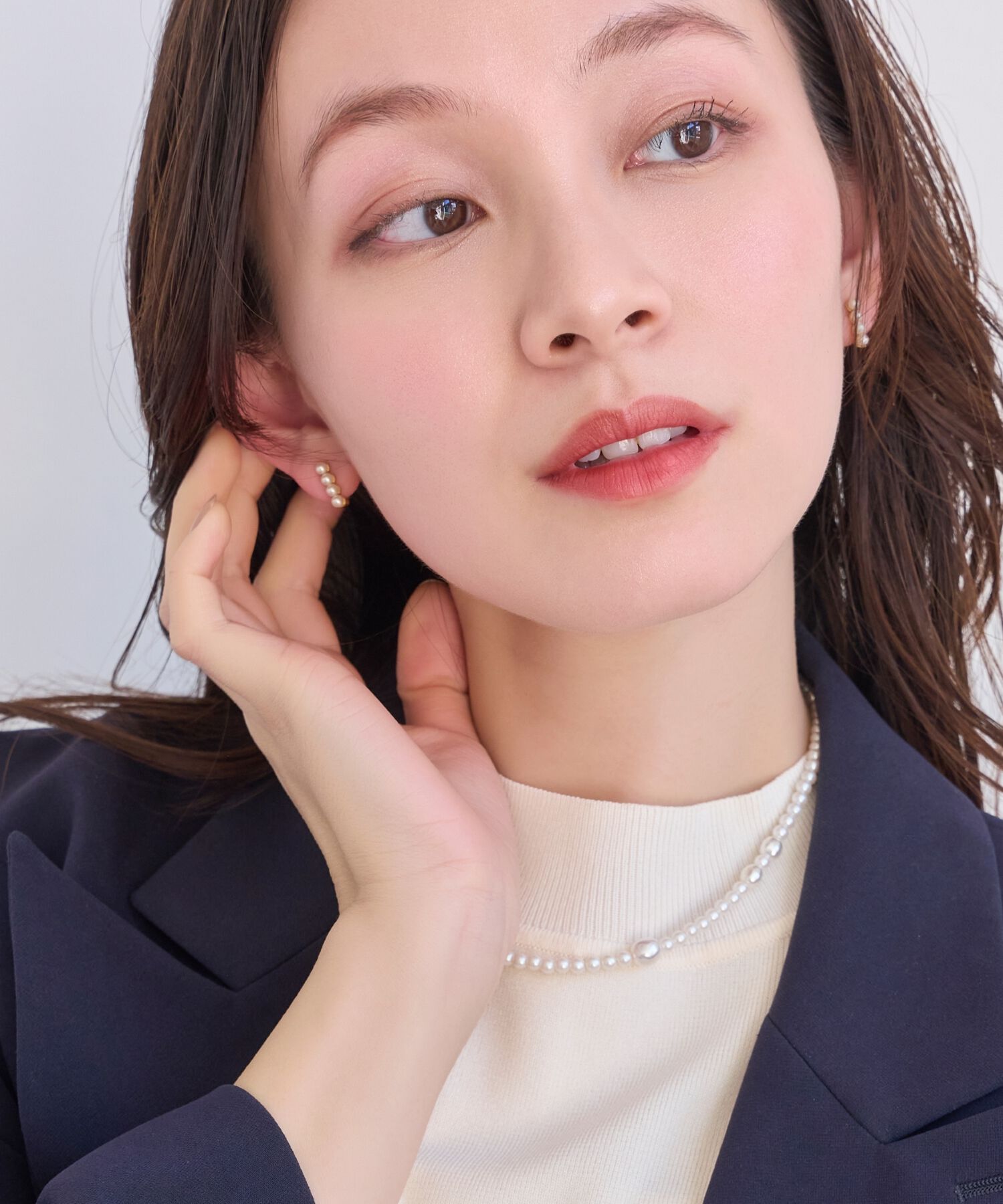 Phoebe「【金属アレルギー対応】【痛くないシリーズ】モードパールライトフィットイヤリング　結婚式/セレモニー」|イヤリング|