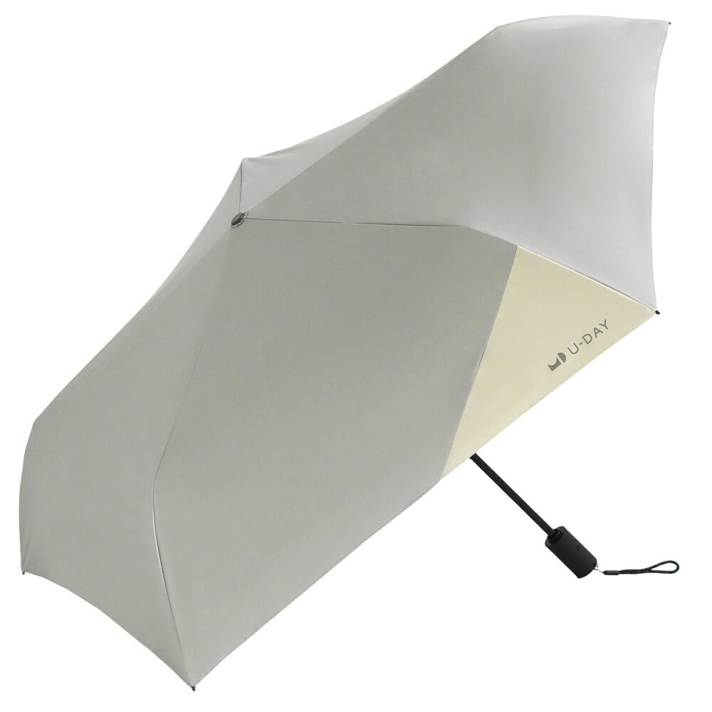 BACKYARD FAMILY「U-DAY ユーディ 折りたたみ傘 晴雨兼用 ミニ 55cm 傘 通販 晴雨兼用傘 自動開閉傘」|傘|グレー1