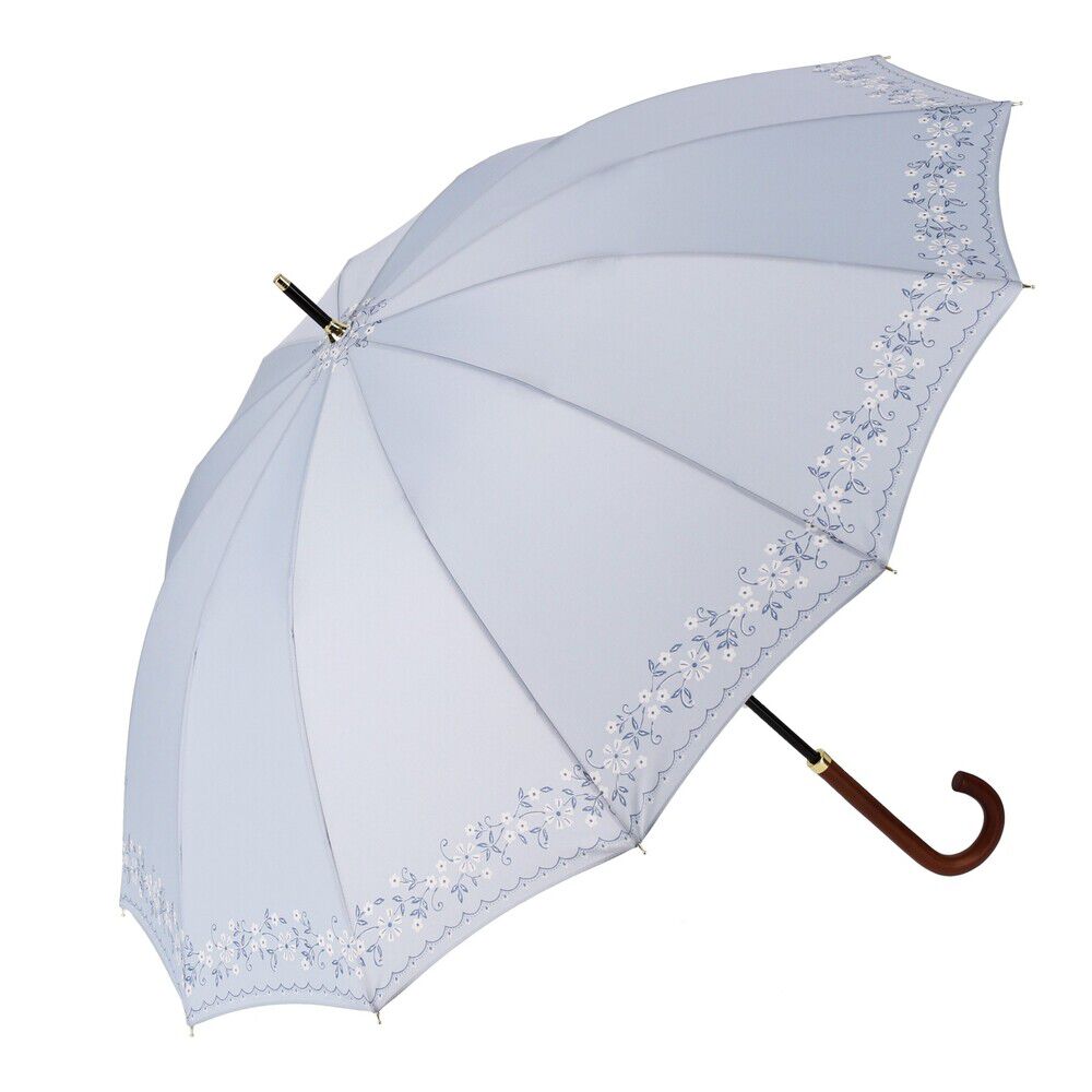 BACKYARD FAMILY「ニフティカラーズ 長傘 通販 nifty colors 傘 レディース 手開き 55cm 晴雨兼用」|傘|ブルー2