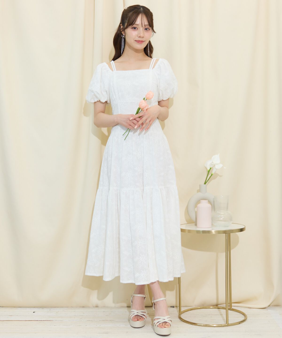 WILLSELECTION「2WAYスリーブコットンティアードワンピース」|ワンピース|