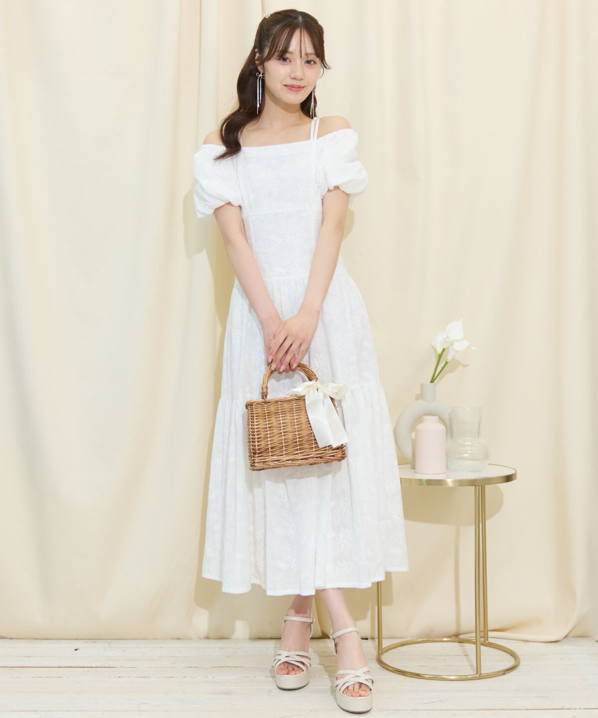 WILLSELECTION「2WAYスリーブコットンティアードワンピース」|ワンピース|