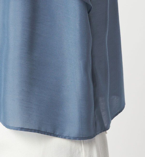 UNITED ARROWS green label relaxing「ラッフル フレア ショートスリーブ ブラウス」|シャツ・ブラウス|