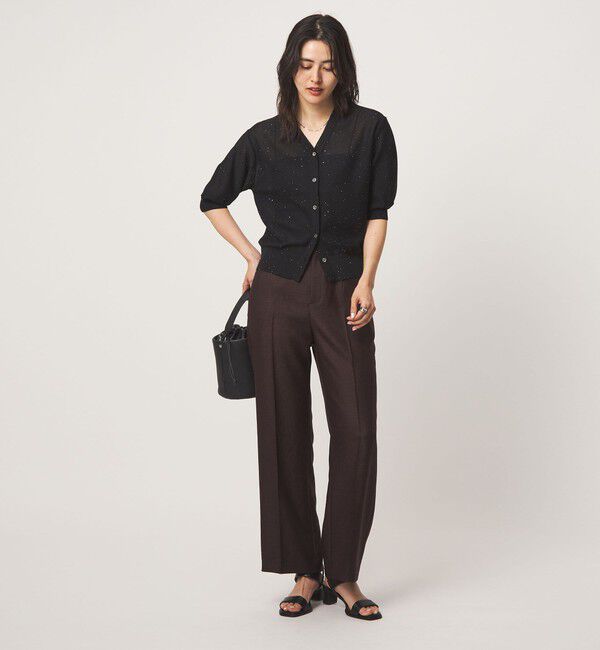 UNITED ARROWS green label relaxing「スパンコール ラメ Vネック ニット カーディガン」|カーディガン|