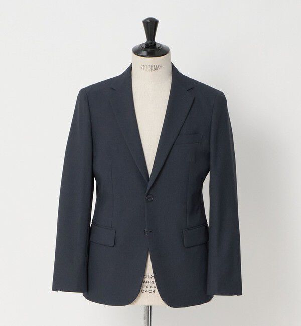 UNITED ARROWS green label relaxing「A+ ポリエステル シャークスキン 2B スタンダード セットアップ ジャケット -ストレッチ-」|テーラードジャケット|NAVY