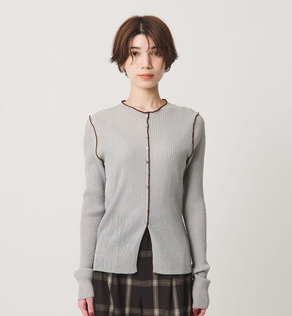 BEAUTY&YOUTH UNITED ARROWS「リブ トリミング カーディガン ウォッシャブル」|カーディガン|