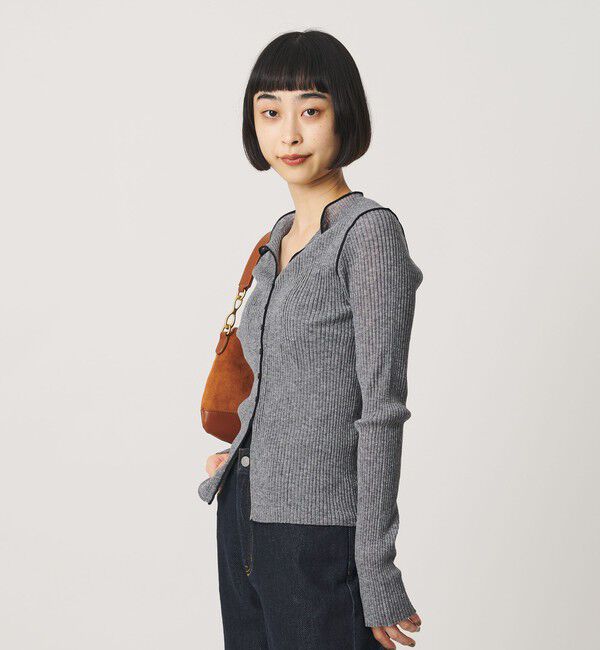 BEAUTY&YOUTH UNITED ARROWS「リブ トリミング カーディガン ウォッシャブル」|カーディガン|