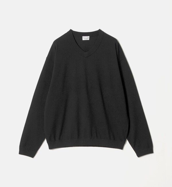 BEAUTY&YOUTH UNITED ARROWS「KNITEE フェザー コットン Vネック ニット Tシャツ ウォッシャブル」|ニット・セーター|