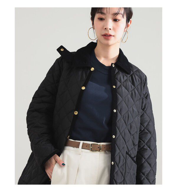 Demi-Luxe BEAMS 「Traditional Weatherwear / WAVERLY Aライン ミドル ジャケット」|ブルゾン・スタジャン|