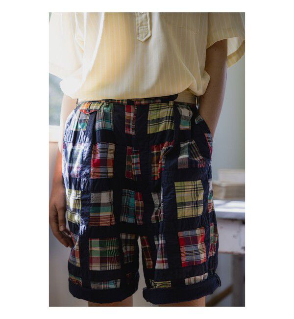 BEAMS PLUS「2 Pleats Shorts Window Patchwork Madras」|その他|