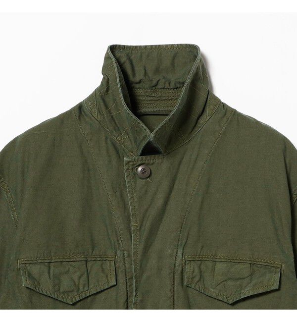 BEAMS PLUS「sage de cret / Cotton Linen Back Sateen M-47 Type Jacket」|ブルゾン・スタジャン|