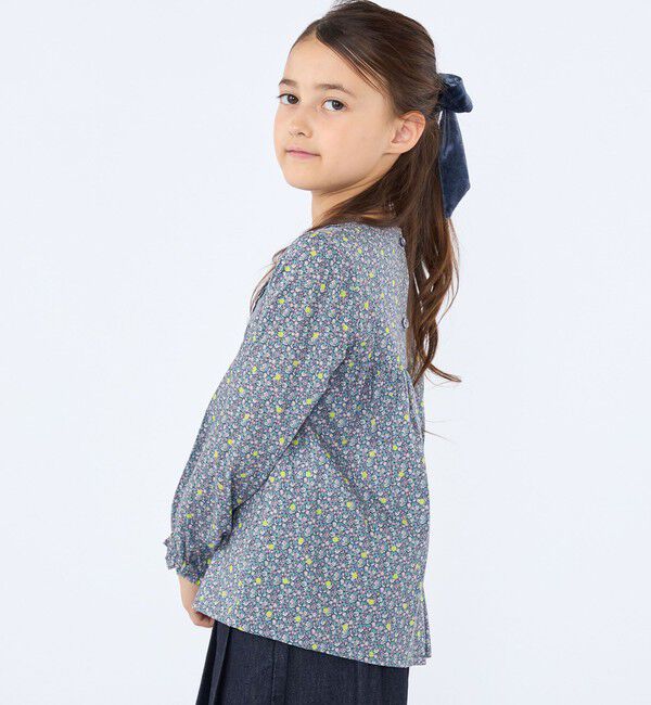 SHIPS KIDS「SHIPS KIDS:ベロア(ポリエステル) リボン シュシュ」|ヘアゴム・シュシュ|