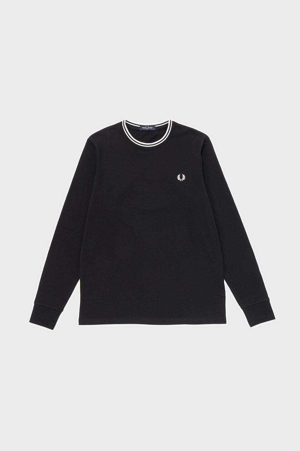 FRED PERRY 「FRED PERRY／Long Sleeve Twin Tipped T-Shirt／ロングスリーブ ツインティップラインTシャツ」|Tシャツ・カットソー|BLACK