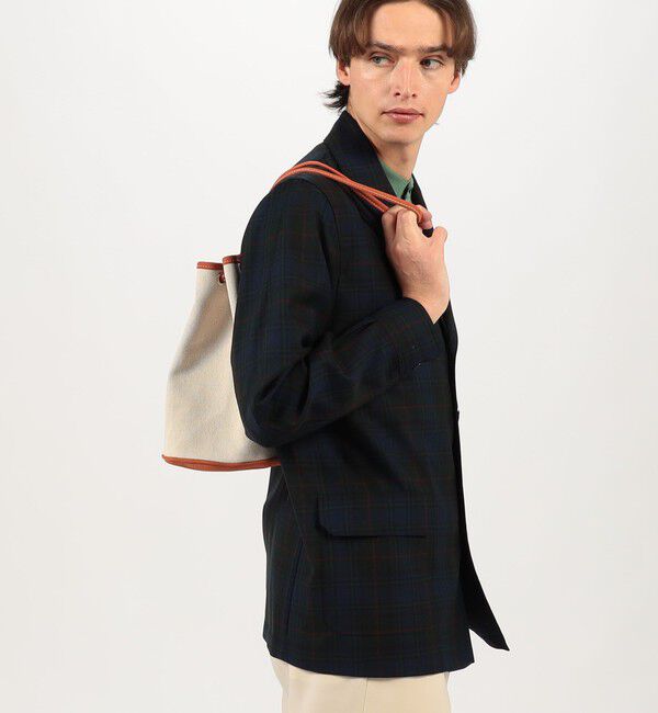 TOMORROWLAND GOODS「【別注】Charles et Charlus  Escala ヌバックキャンバスコンビ 巾着バッグ」|ハンドバッグ|