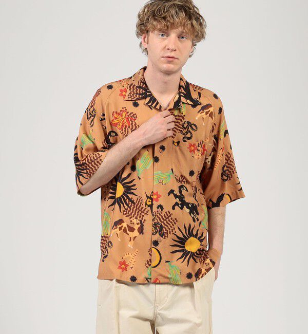 TOMORROWLAND BUYING WEAR「【別注】m's braque レーヨンオープンカラー ハーフスリーブシャツ」|シャツ・ブラウス|