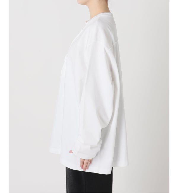  「《追加2》[THE MOOD]レースアップロングTシャツ」|Tシャツ・カットソー|
