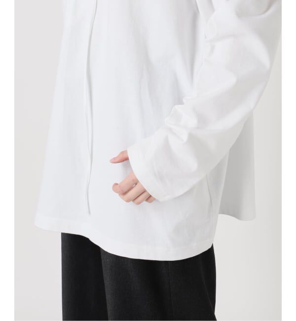  「《追加2》[THE MOOD]レースアップロングTシャツ」|Tシャツ・カットソー|