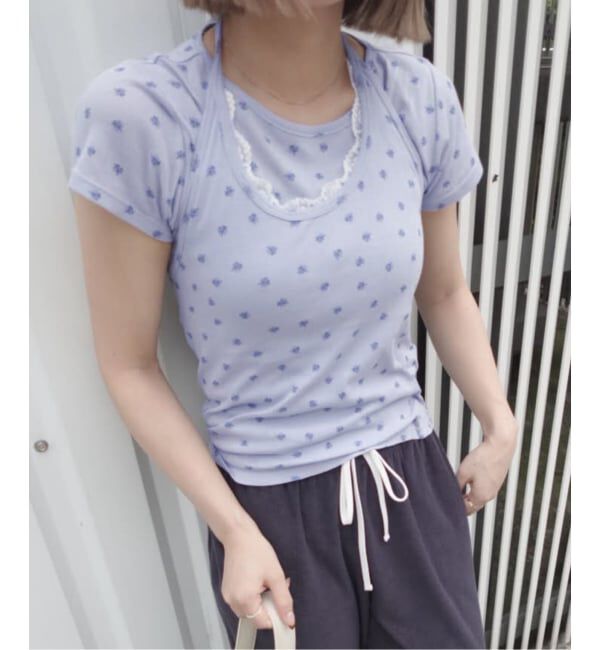 SLOBE IENA「miller/ミラー SLOBE別注 ホルターネック&times;Tシャツセット」|Tシャツ・カットソー|
