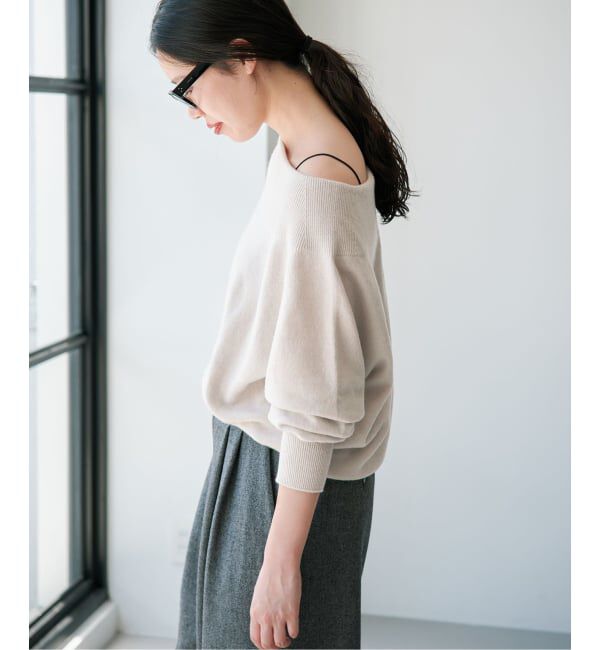 IENA「《予約》Fineニュージーウールニュアンスドルマンプルオーバー」|ニット・セーター|