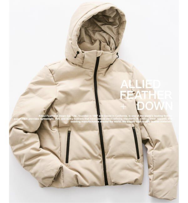417 EDIFICE「ALLIED DOWN ブルゾン」|ダウン|ベージュ