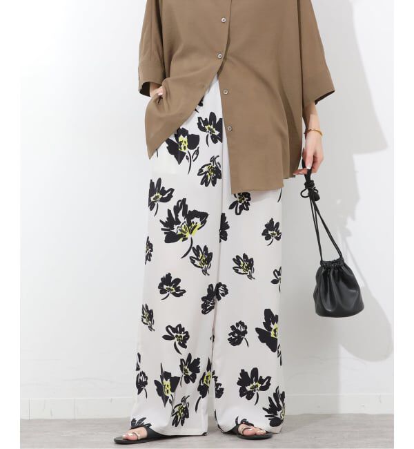 JOURNAL STANDARD relume「フラワープリントタックパンツ」|その他|ホワイト