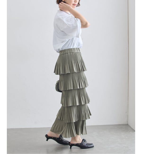 journal standard L'essage「《予約》ティアードプリーツスカート」|スカート|