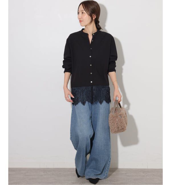 JOURNAL STANDARD relume「《WEB限定予約》バンドカラーレースシャツ」|シャツ・ブラウス|
