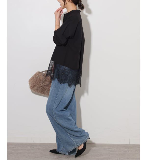 JOURNAL STANDARD relume「《WEB限定予約》バンドカラーレースシャツ」|シャツ・ブラウス|