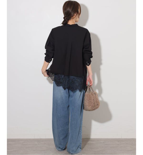 JOURNAL STANDARD relume「《WEB限定予約》バンドカラーレースシャツ」|シャツ・ブラウス|