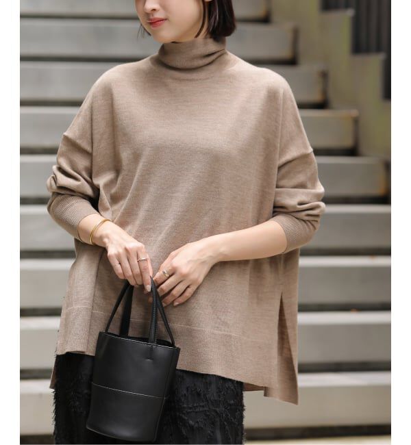 JOURNAL STANDARD relume「《追加予約 / 新色》BiellaYarnワイドタートルネック」|ニット・セーター|ベージュ