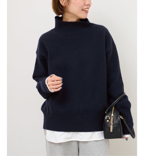 JOURNAL STANDARD relume「《追加予約》ウールカシミヤハイネックプルオーバー」|ニット・セーター|ネイビー