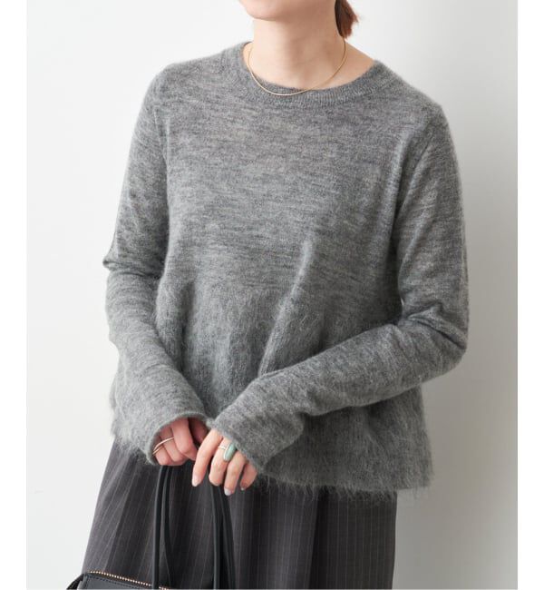 Spick and Span「《追加予約》モヘヤ混ペプラムニット」|ニット・セーター|