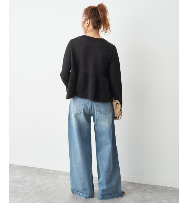 Spick and Span「《追加予約》モヘヤ混ペプラムニット」|ニット・セーター|
