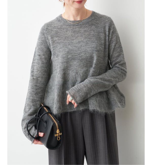 Spick and Span「《追加予約》モヘヤ混ペプラムニット」|ニット・セーター|