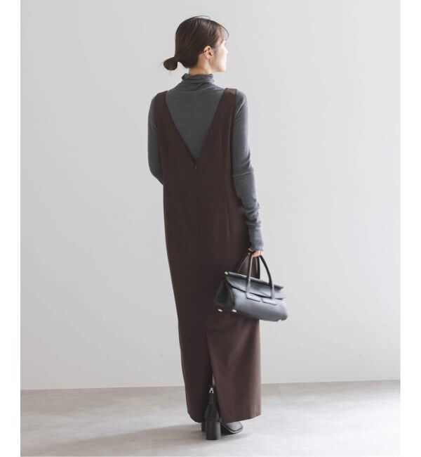 NOBLE「《WEB&一部店舗限定追加予約》ストレートVネックワンピース」|ワンピース|