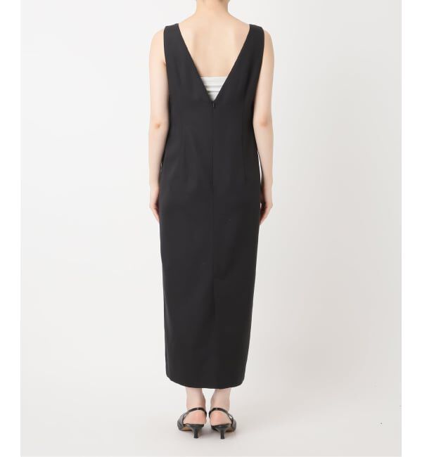 NOBLE「《WEB&一部店舗限定追加予約》ストレートVネックワンピース」|ワンピース|