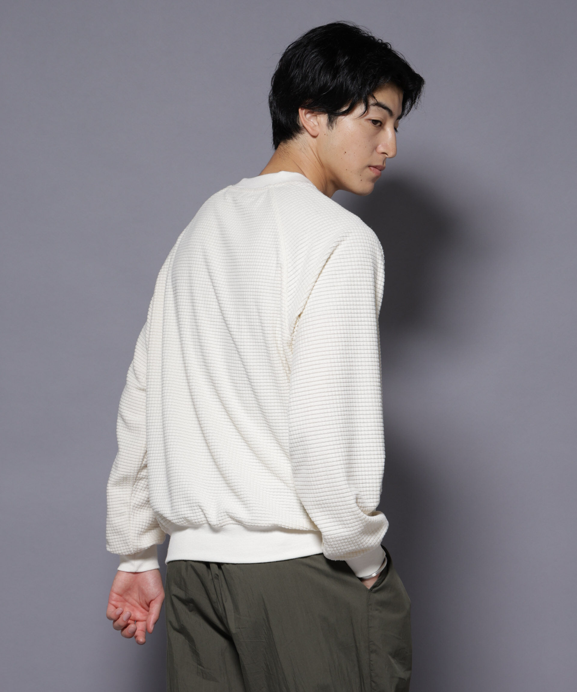 NANO universe「NORMANBROS別注 ワッフルフリース 長袖」|Tシャツ・カットソー|