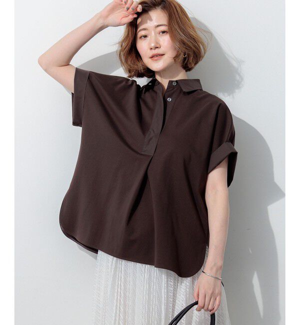 23区「ファインツイストポンチ スキッパー カットソー」|Tシャツ・カットソー|ﾀﾞｰｸﾌﾞ