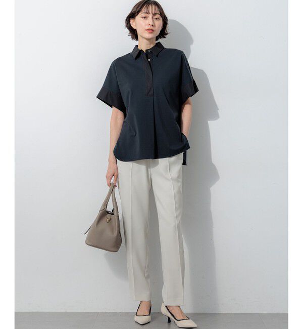23区「ファインツイストポンチ スキッパー カットソー」|Tシャツ・カットソー|