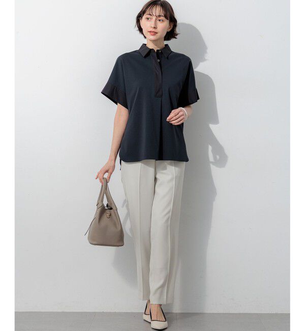 23区「ファインツイストポンチ スキッパー カットソー」|Tシャツ・カットソー|
